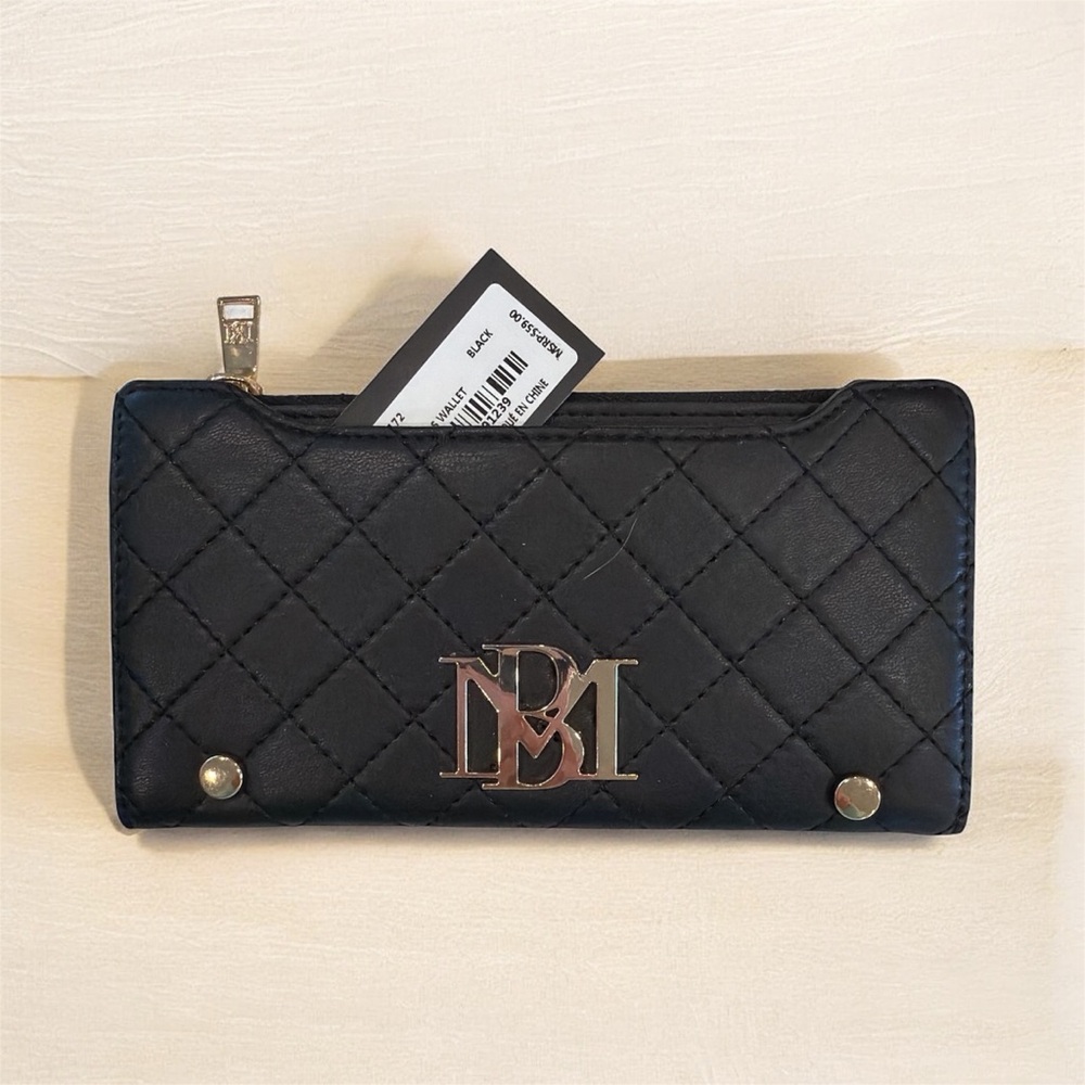 Badgley Mischka Black Quilted Wallet